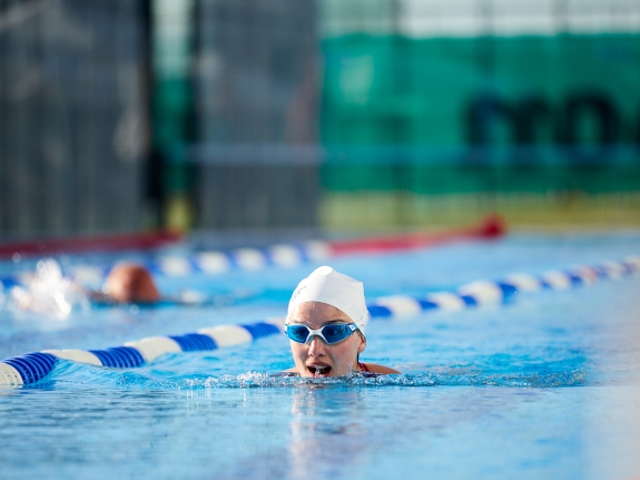 swimming at Levante Beach Club
