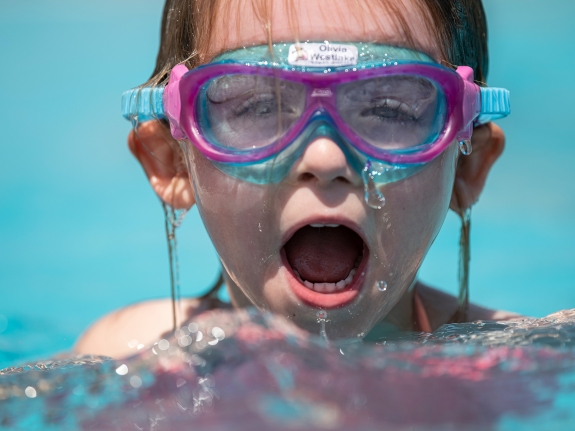 girl swimming