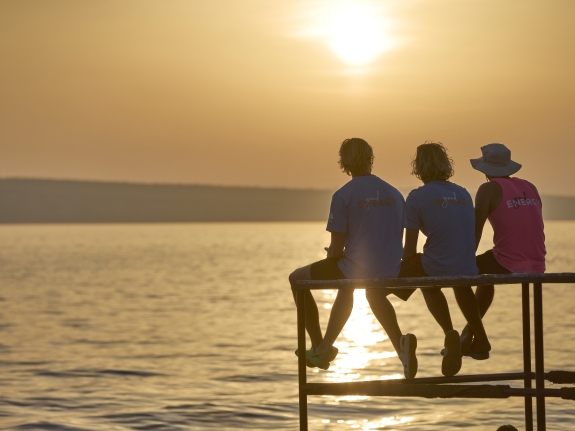 Neilson team watching the sunset