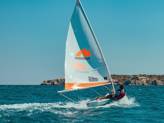 DINGHY SAILING AT LEVANTE BEACH CLUB IN GREECE