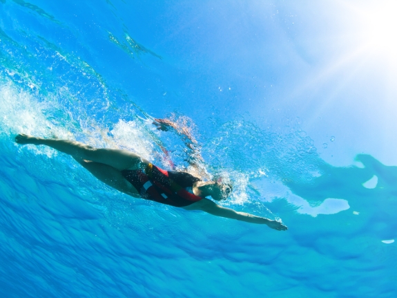 Open-water swim