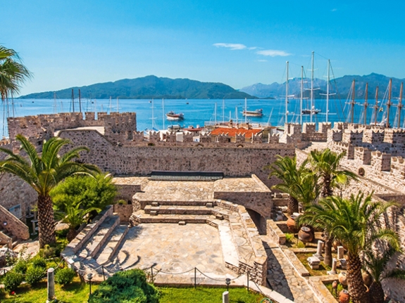 Marmaris castle overlooking the bay