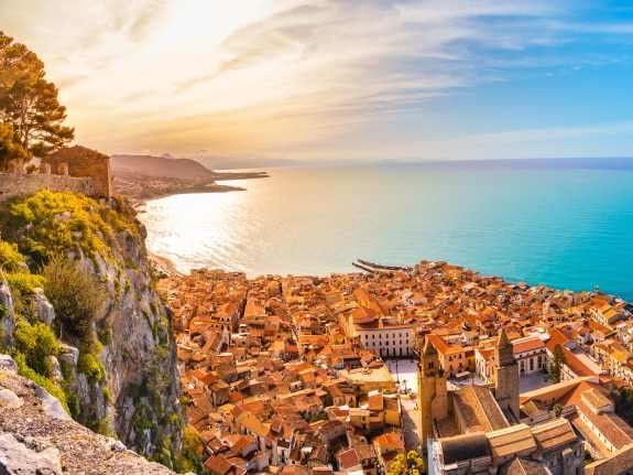 Cefalu at sunset