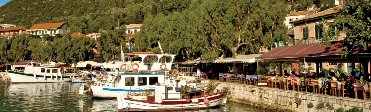 Boats moored in Vassiliki