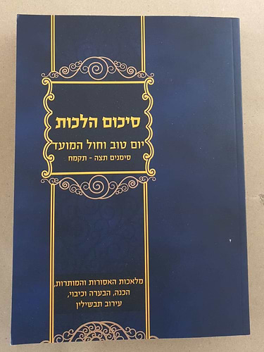 סיכום הלכות - יום טוב וחול המועד / סימנים תצ