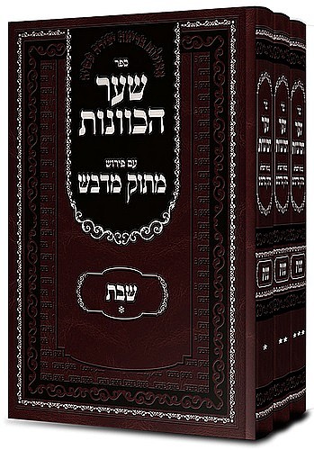 שער הכוונות עם פירוש מתוק מדבש - שבת ג