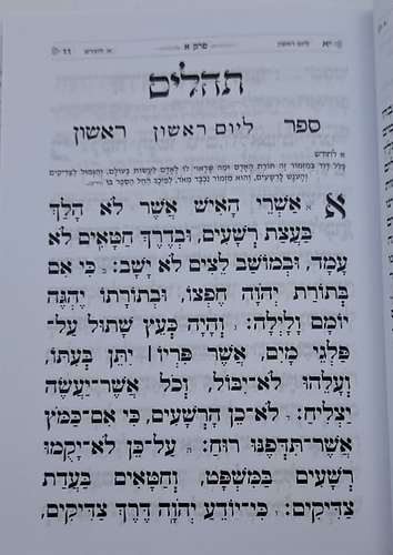תהילים בינת הלב / פורמט בינוני