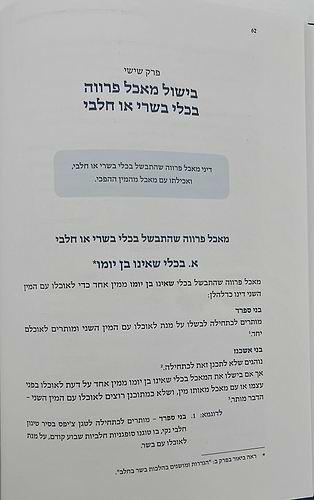 כשרות המזון - בשר בחלב / הרב משה ויא