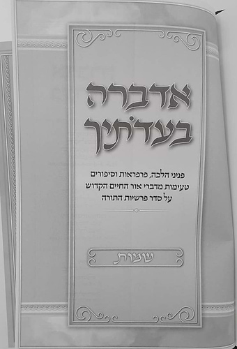 אדברה בעדותיך - שמות / הלכה, פרפראות, אור החיים הקדוש, סיפורים
