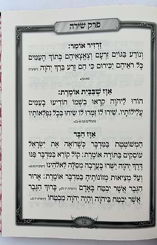 פרק שירה - עם ביאור אור החיים הקדוש / עוז והדר