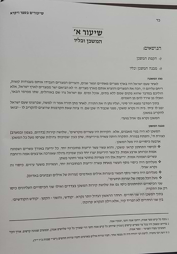 שיעורים בספר ויקרא - חלק א' / לתלמידים הורים ומלמדים מאת הרב אליעזר מרדכי בן-שם הוצאת יפה נוף