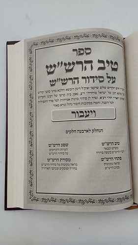  שער הכוונות - עם פירוש טיב הכוונות חלק ויעבור , נפילת אפיים  • סידור הרש