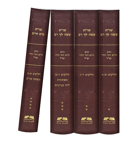 שו”ת עשה לך רב • שו”ת מים חיים ד' כרכים / הרב חיים דוד הלוי זצ