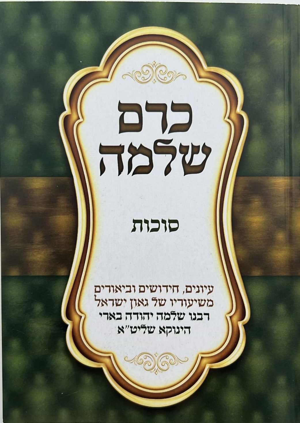 כרם שלמה - סוכות (הינוקא) / רבנו שלמה יהודה בארי שליט