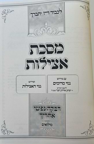 מסכת אצילות - עם ביאור גנזי מרומים וביאור גנזי האצילות