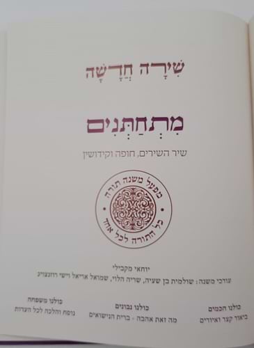 שירה חדשה מתחתנים - שיר השירים חופה וקידושין / מפעל משנה תורה (יוחאי מקבילי)