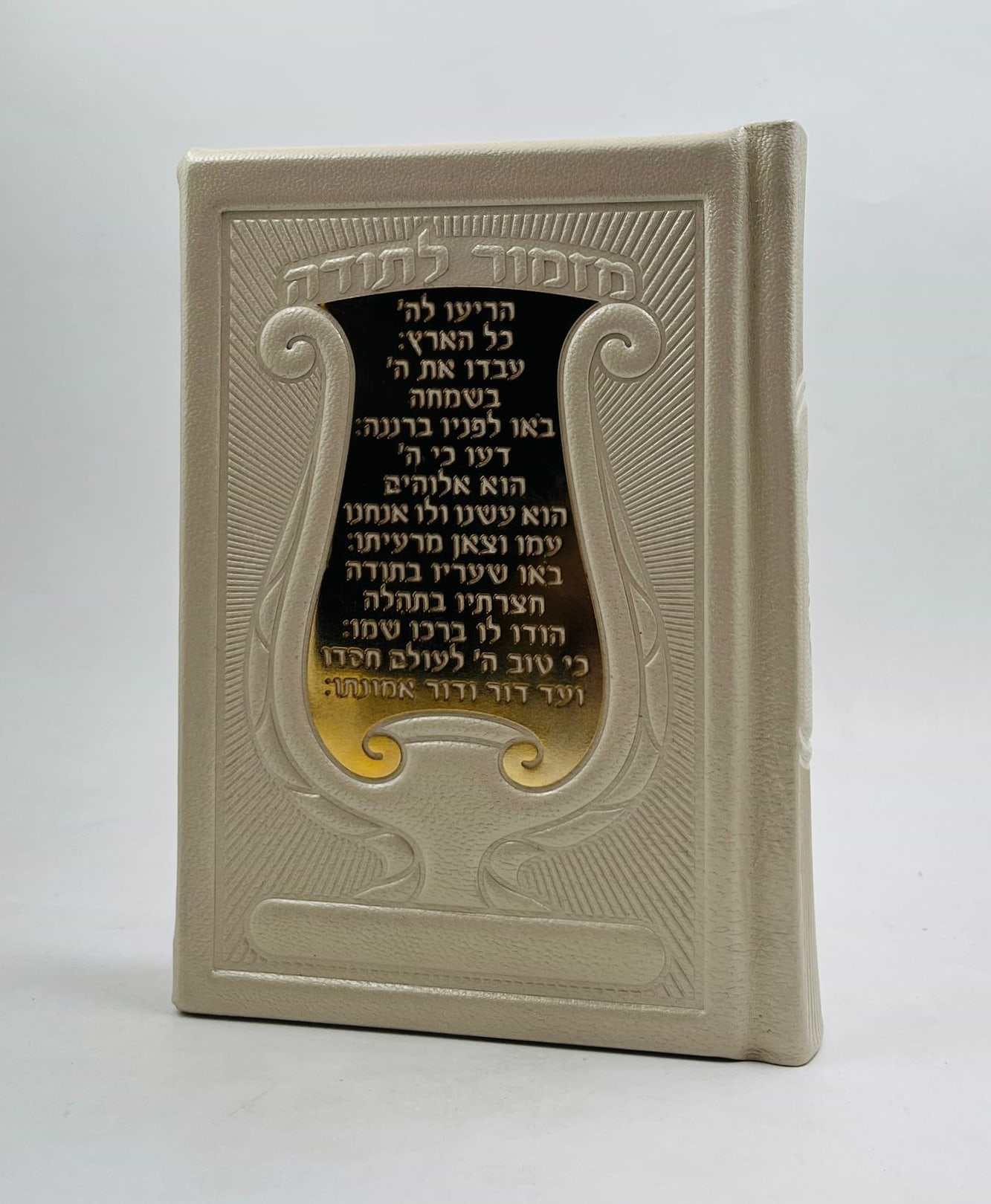 סידור עור עתיק פלקטה זהב 