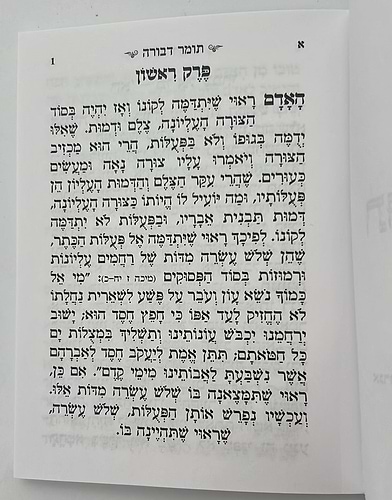 תומר דבורה מנוקד - כיס רכה / לרבינו משה קורדובירו זיע