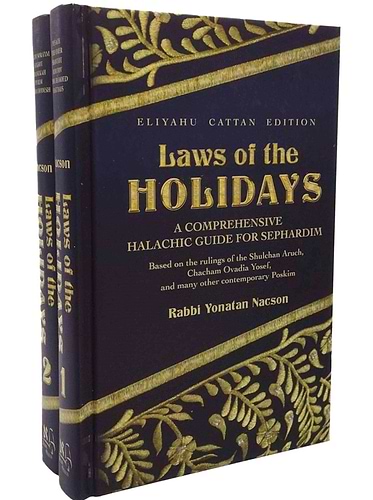 Laws of The Holidays - 2 Volume Set / הלכות מועדים ב