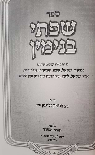 שפתי בנימין - מועדים / הרב בנימין זליגמן שליט