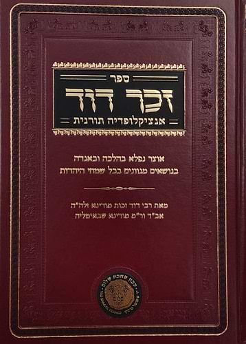 זכר דוד - אנציקלופדיה תורנית ב' כרכים / לרבינו דוד זכות מודינא זיע