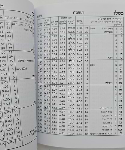 לוח ארץ ישראל טוקצינסקי שנת תשפ