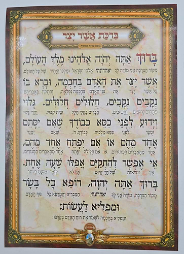 ברכון אשר יצר נוסח משולב עם ביאור המילים - ברכון למינציה / פורמט גדול