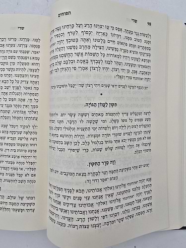 שדי תפוחים המסודר א-ב / תיקונים ותפילות