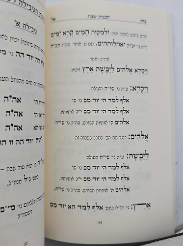 נועם שבת א' - כוונות הרש