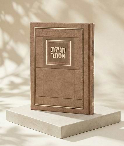 מגילת אסתר - דמוי עור PU בשלל צבעים / פורמט גדול