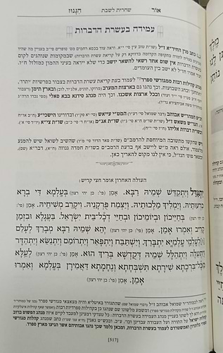 סידור אור הגנוז השלם עם גלי רזיא - עמוד מתוך הסידור
