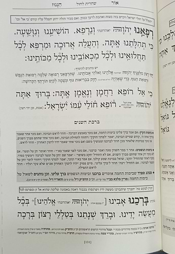 סידור אור הגנוז השלם עם גלי רזיא - עמוד מתוך הסידור