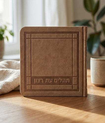 תהלים מיני דמוי עור 8X8 – חום מייפל