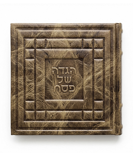 הגדה של פסח יוקרתית – עור אמיתי – נוסח עדות המזרח – חום