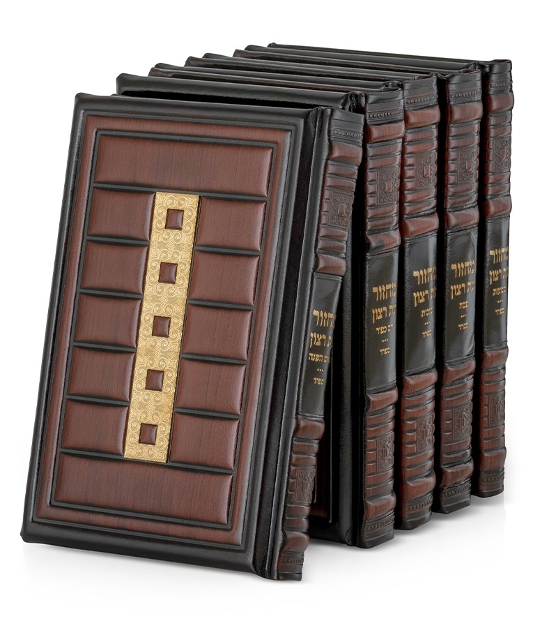 סט מחזורים עור אמיתי סדרת קונקורד – גדול – נוסח ספרד – חום