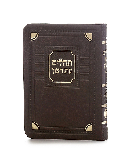 תהלים דמוי עור דגם פינות 8X12 – חום