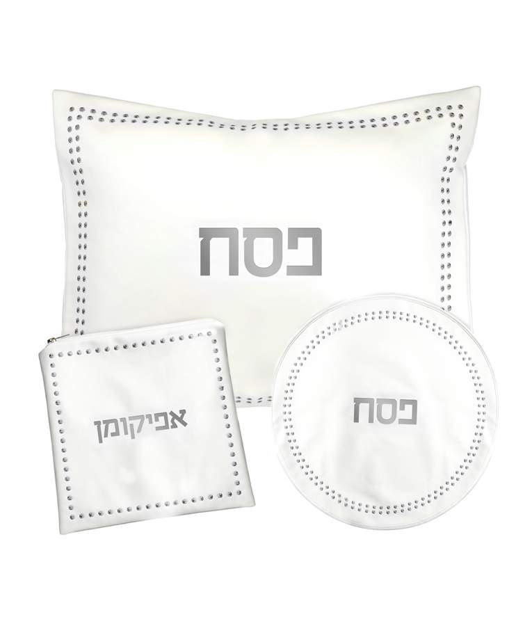 סט לפסח מסגרת נקודות – כסוף