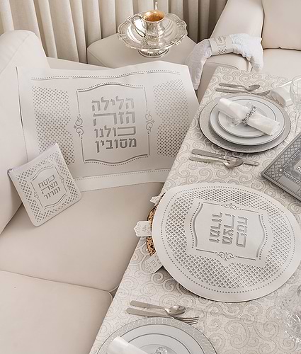 סט לפסח דגם רויאל – כסוף