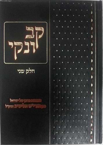 קב ונקי - תשובות מהרב אלישיב חלק ב'