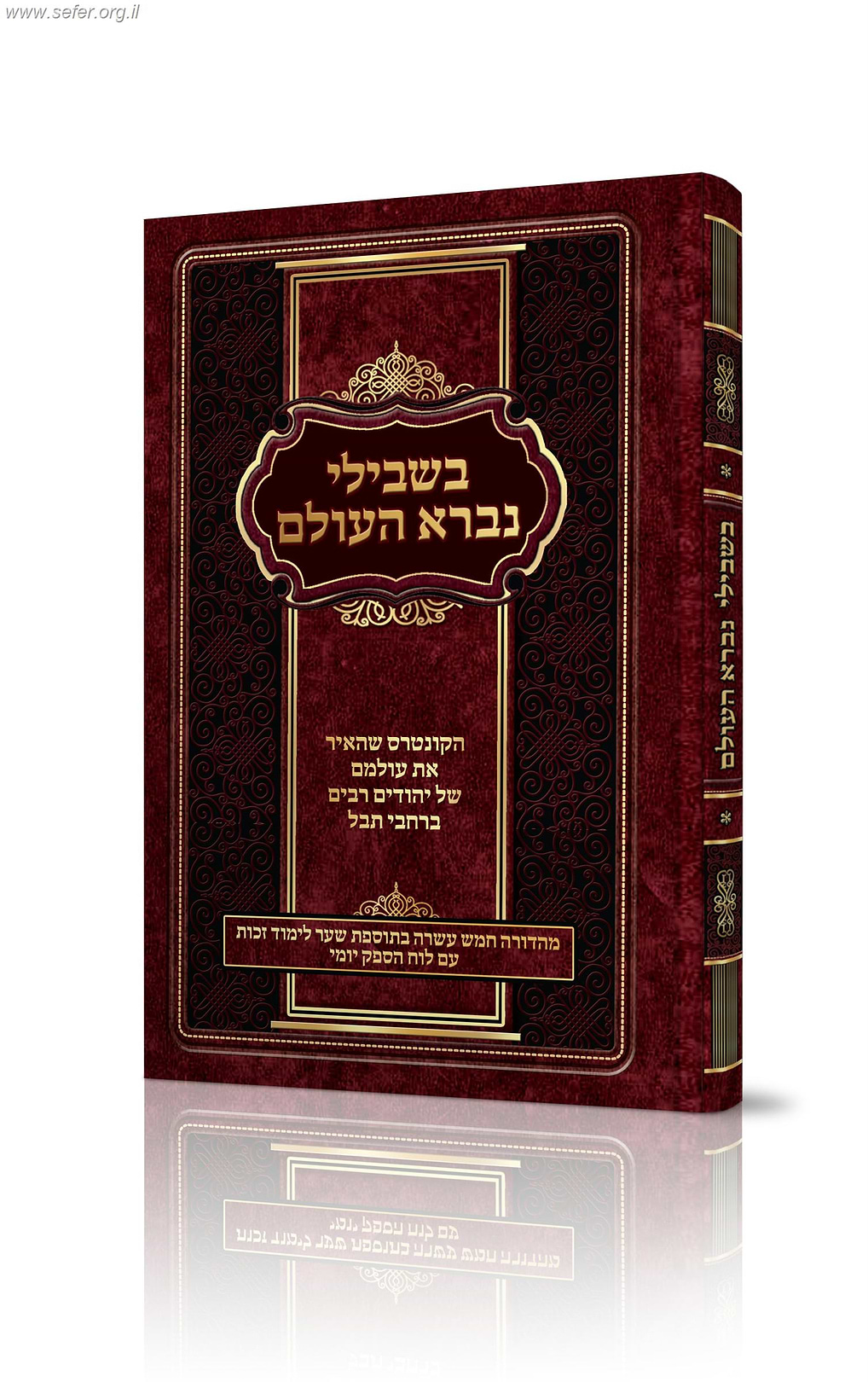 בשבילי נברא העולם - עם הספק יומי / כריכה קשה