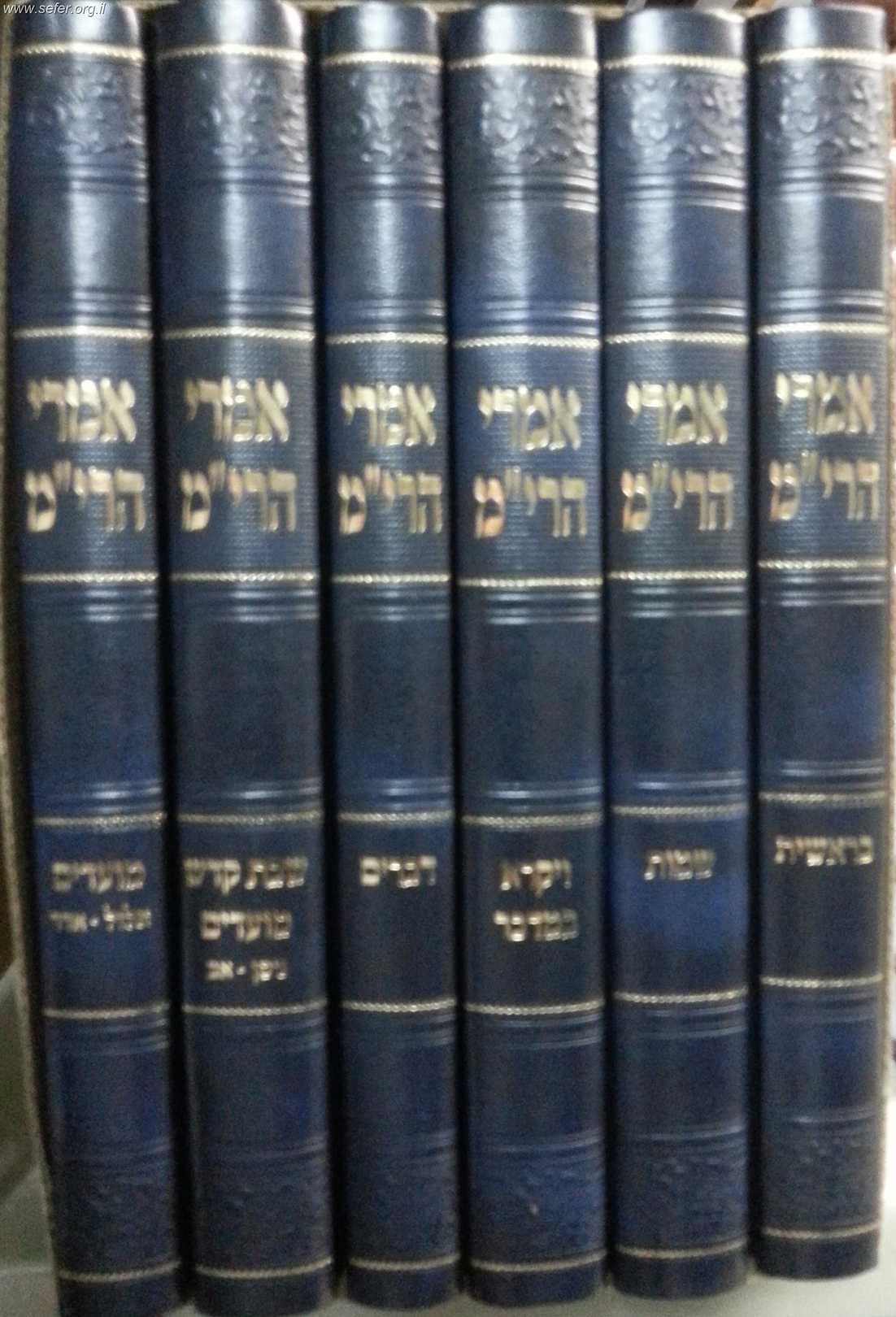 אמרי הרי"מ על התורה והמועדים ו