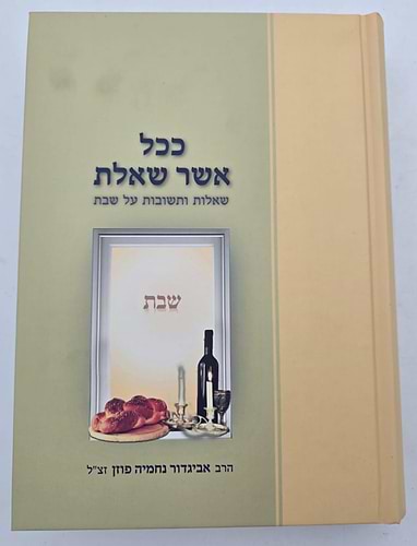 ככל אשר שאלת שבת - שו