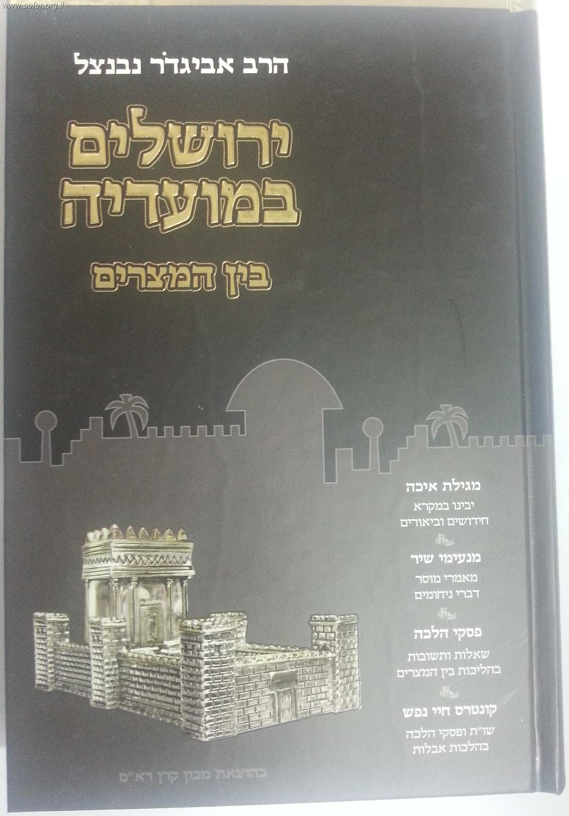 ירושלים במועדיה - בין המצרים / הרב אביגדור נבנצל