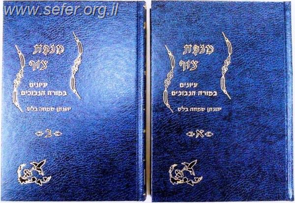מנופת צוף - עיונים במורה נבוכים ב' כרכים / הרב יונתן בלס