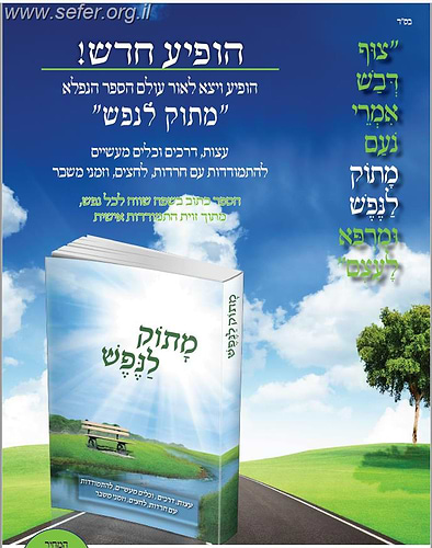 מתוק לנפש - עצות, דרכים, וכלים מעשיים להתמודדות עם חרדות, לחצים, וזמני משבר