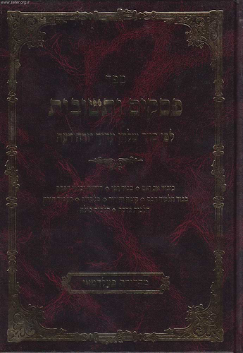 פסקים ותשובות על יורה דעה חלק א' (כיבוד אב ואם, כבוד רבו וכו')