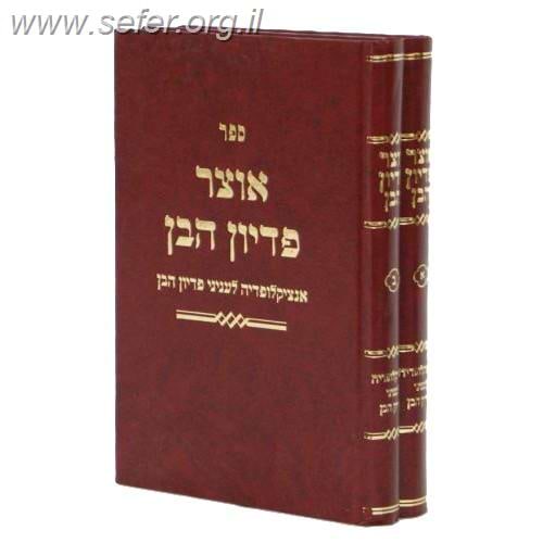 אוצר פדיון הבן ב' כרכים / ר' דוד יוסף ויסברג