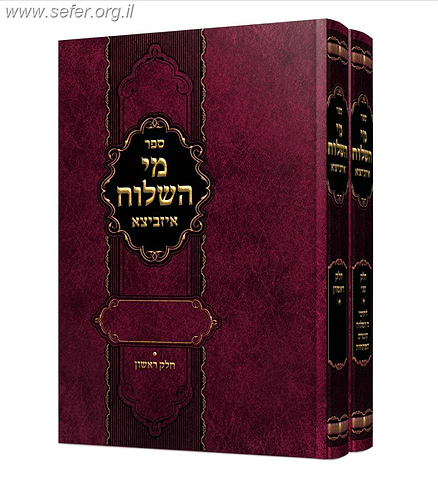 מי השילוח איזביצא על התורה ב' כרכים (כתב מרובע)