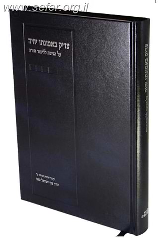 צדיק באמונתו יחיה - על הגישה ללימוד תורה / הרב טאו