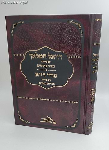 רזיאל המלאך עם פירוש בסוד קדושים וסודי רזיא עם פירוש סודות שמים